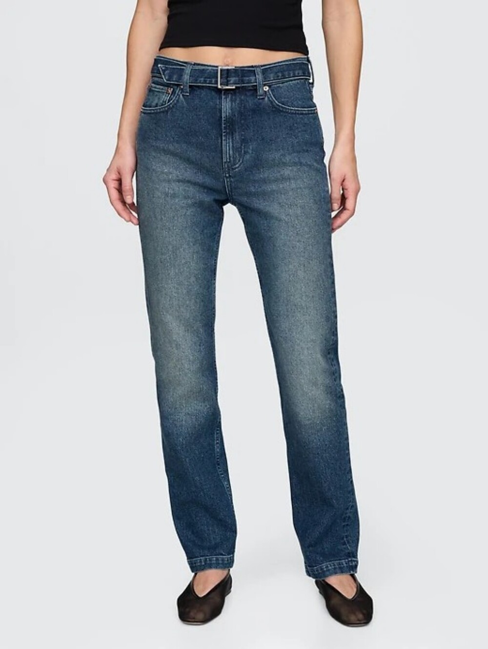 GAP Women's Straight Leg Jeans in Dark Blue Wash